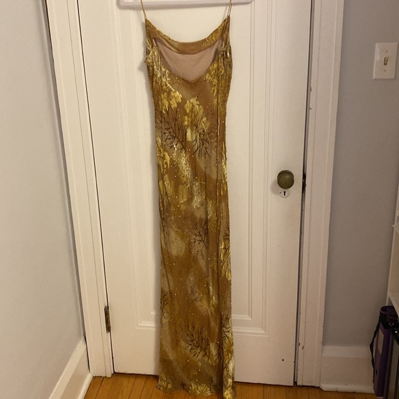 Gold Slip Dress Gown - Picture 4 of 6